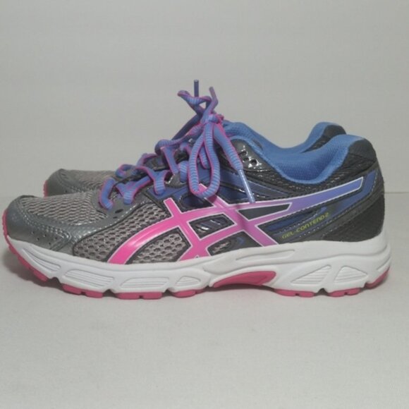 Asics Gel Contend 2 running sneakers gray pink size 5 athletic shoes - Picture 3 of 8